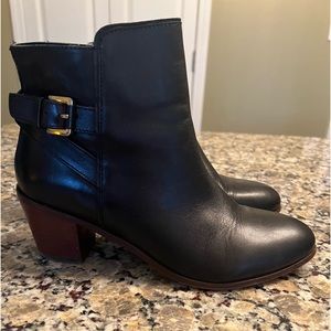 Sam Edelman -Black Leather “Marlene” Zip Up Ankle Booties Size 9.5. Like new